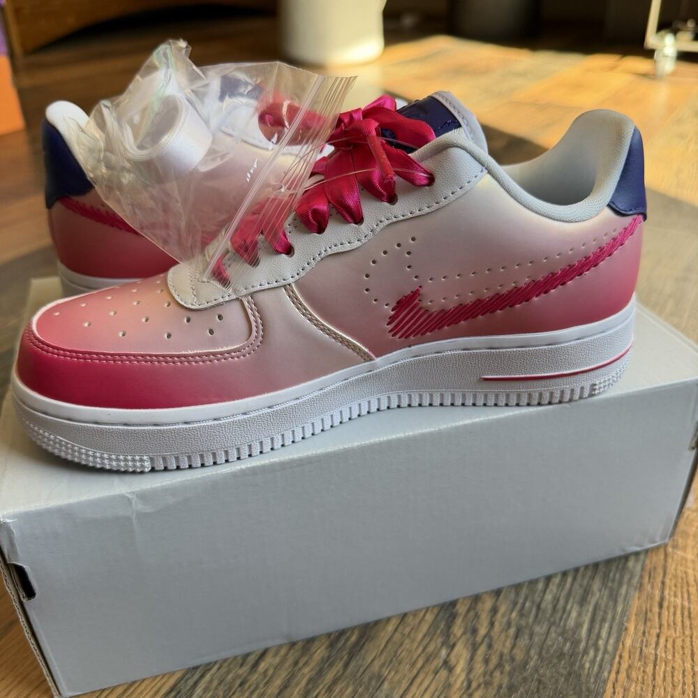 Nike Air Force 1 '07 Kay Yow Cancer Fund Pink White Womens 5.5 CT1092-100 - Picture 12 of 14